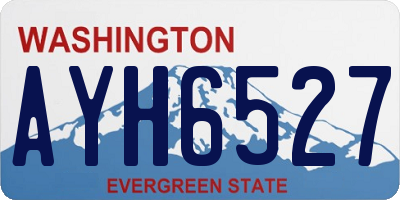 WA license plate AYH6527