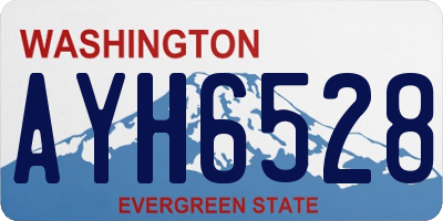 WA license plate AYH6528
