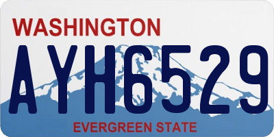 WA license plate AYH6529