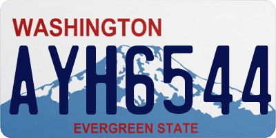 WA license plate AYH6544