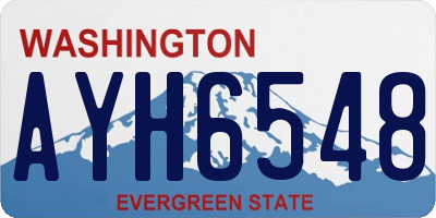 WA license plate AYH6548