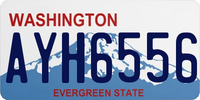 WA license plate AYH6556