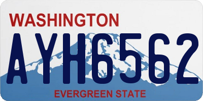 WA license plate AYH6562