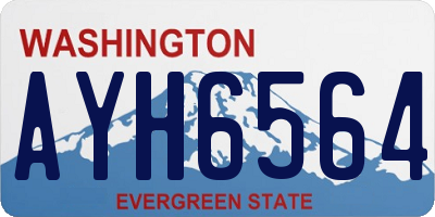 WA license plate AYH6564