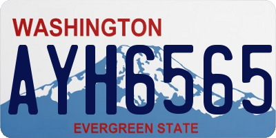 WA license plate AYH6565