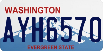 WA license plate AYH6570