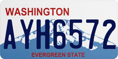 WA license plate AYH6572