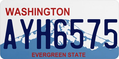 WA license plate AYH6575