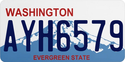 WA license plate AYH6579