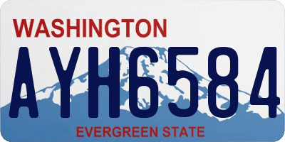 WA license plate AYH6584