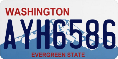 WA license plate AYH6586