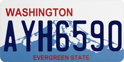 WA license plate AYH6590