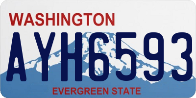 WA license plate AYH6593