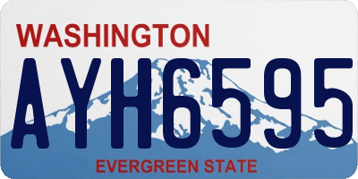 WA license plate AYH6595