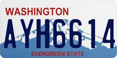 WA license plate AYH6614