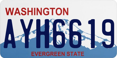 WA license plate AYH6619