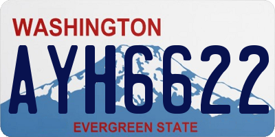 WA license plate AYH6622