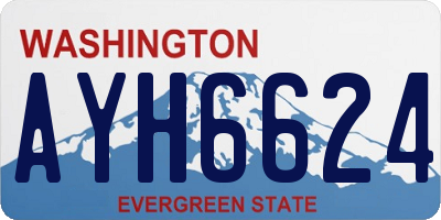 WA license plate AYH6624