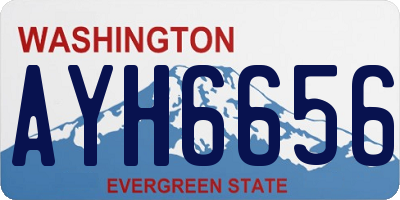 WA license plate AYH6656