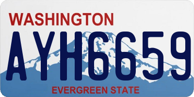 WA license plate AYH6659
