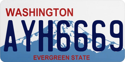 WA license plate AYH6669