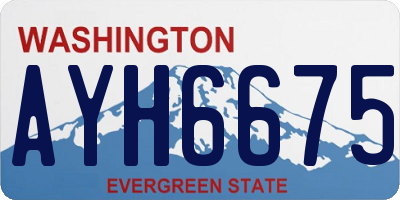 WA license plate AYH6675