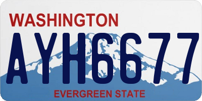 WA license plate AYH6677
