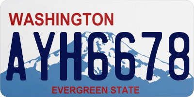 WA license plate AYH6678