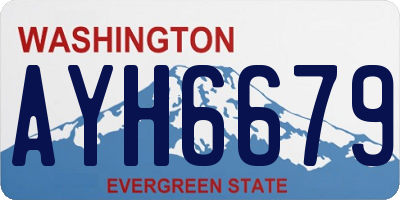 WA license plate AYH6679