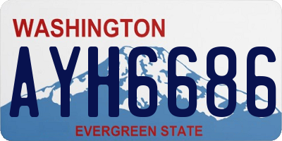 WA license plate AYH6686