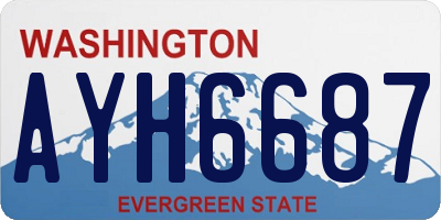 WA license plate AYH6687