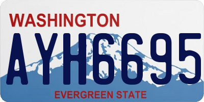 WA license plate AYH6695