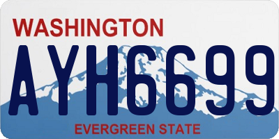 WA license plate AYH6699