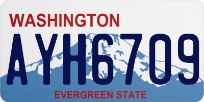 WA license plate AYH6709