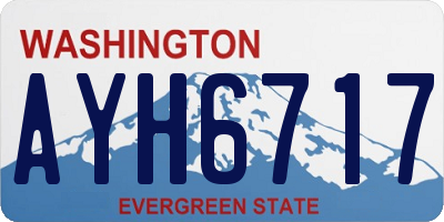 WA license plate AYH6717