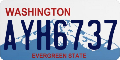 WA license plate AYH6737