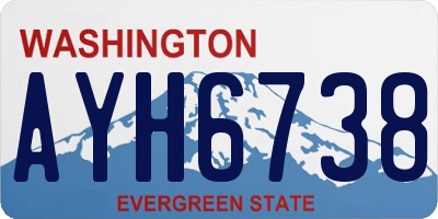 WA license plate AYH6738