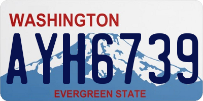 WA license plate AYH6739
