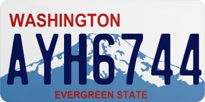 WA license plate AYH6744