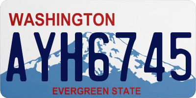 WA license plate AYH6745