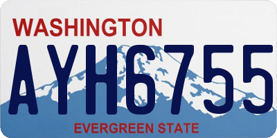 WA license plate AYH6755