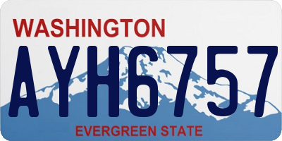 WA license plate AYH6757