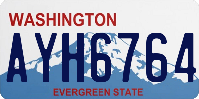 WA license plate AYH6764