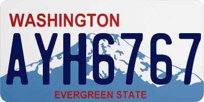 WA license plate AYH6767