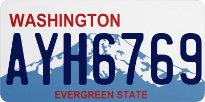 WA license plate AYH6769