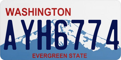 WA license plate AYH6774