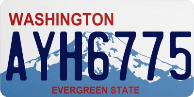WA license plate AYH6775