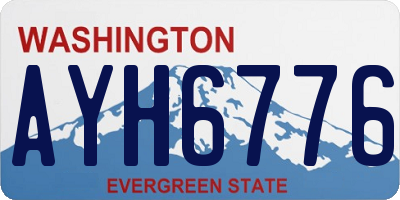 WA license plate AYH6776
