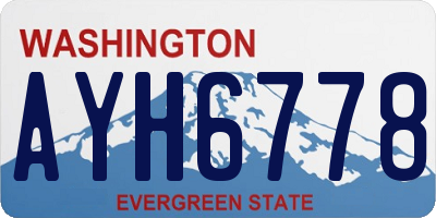 WA license plate AYH6778