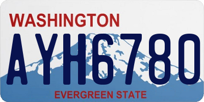 WA license plate AYH6780